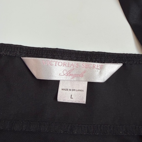 Victoria’s Secret Angels Black Satin Babydoll Slip Dress Size L - Picture 4 of 6